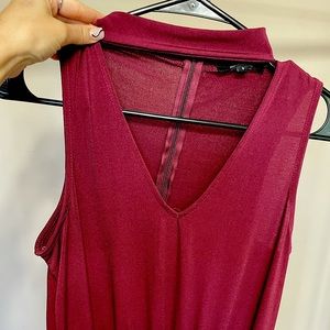 Ambiance Brand - Maroon Halter Neck Jumper